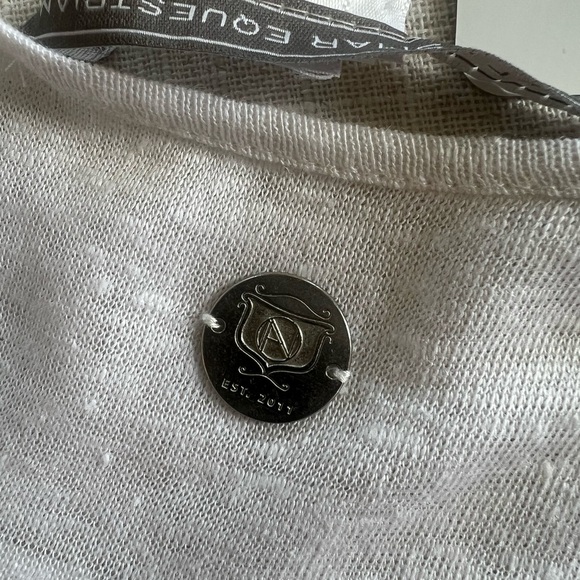 Noel Asmar Cheval Linen tee. large NWT. Horse print crewneck, white and black. - Picture 10 of 12